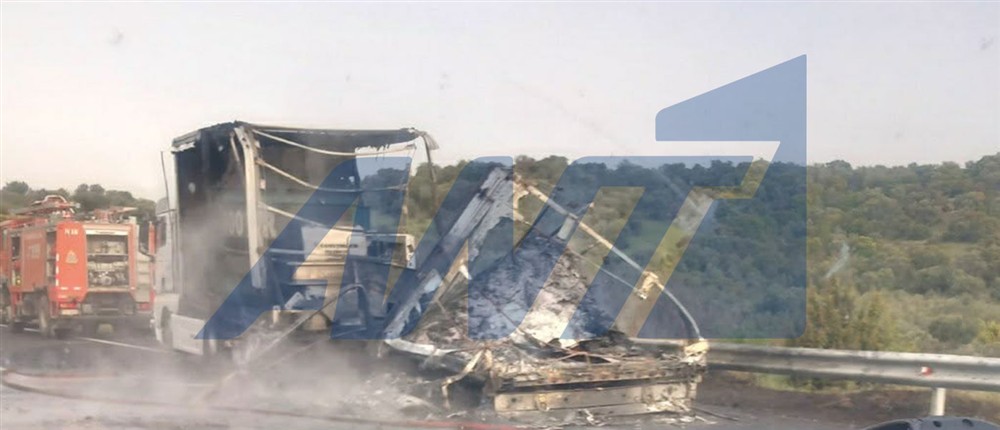 Εγνατια οδος - Φωτια - Φορτηγο Εγνατια οδος - Φωτια - Φορτηγο