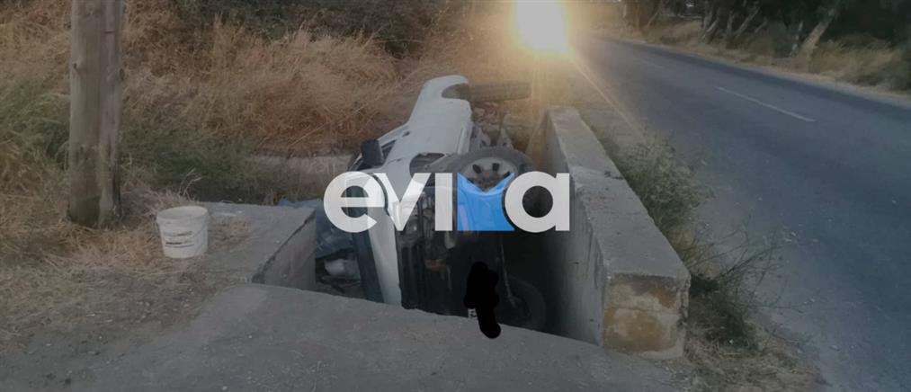 Εύβοια: Αγροτικό βγήκε εκτός δρόμου και έπεσε σε χαντάκι