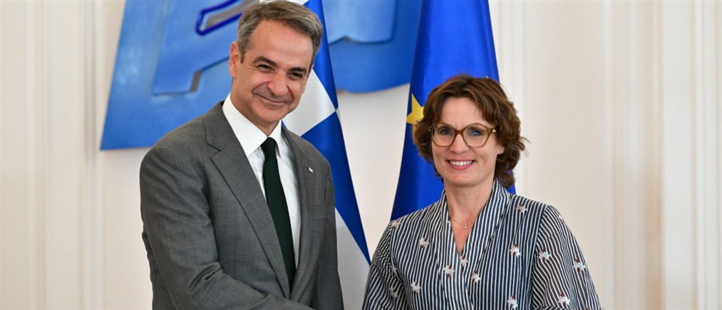 Συνάντηση Κυριάκου Μητσοτάκη με την Ευρωπαία Επίτροπο Περιβάλλοντος, Ανθεκτικότητας των Υδάτων και Ανταγωνιστικής Κυκλικής Οικονομίας