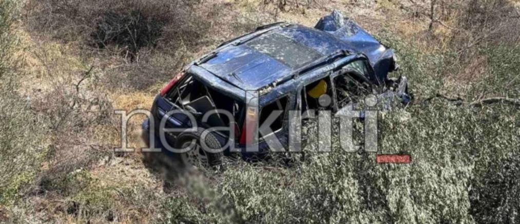 Ηράκλειο: Νεκρός 87χρονος που έπεσε σε γκρεμό με το αυτοκίνητό του (εικόνες)