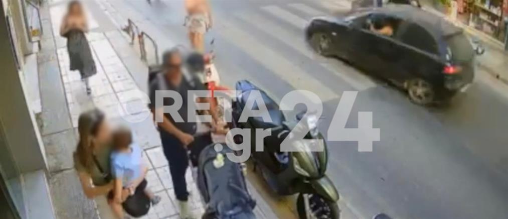 Ηράκλειο: Συνελήφθη ο ανήλικος οδηγός του αυτοκινήτου που εμβόλισε διανομέα (βίντεο)