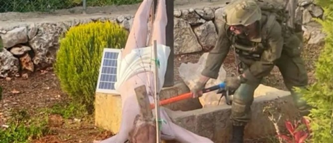 Λίβανος: Οργή για τον Ισραηλινό στρατιώτη που έσπασε άγαλμα του Ιησού με βαριοπούλα