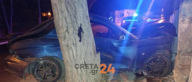 Τροχαίο στα Χανιά: Έχασε τον έλεγχο του αυτοκινήτου και έπεσε σε τοίχο