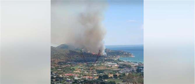 Καβάλα: Πυρκαγιά σε δασική έκταση – Ήχησε μήνυμα από το 112