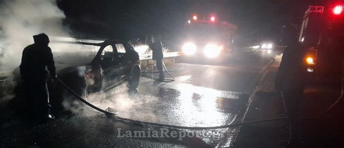 Λαμία: Αυτοκίνητο λαμπάδιασε εν κινήσει