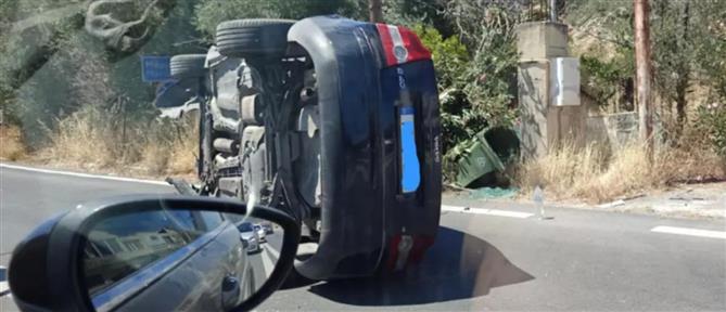 Μυτιλήνη: Σοβαρό τροχαίο - Στο νοσοκομείο ο οδηγός (βίντεο)