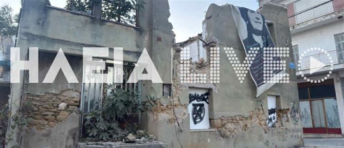 Πύργος: Κτίριο κατέρρευσε πάνω σε σταθμευμένα οχήματα (εικόνες)