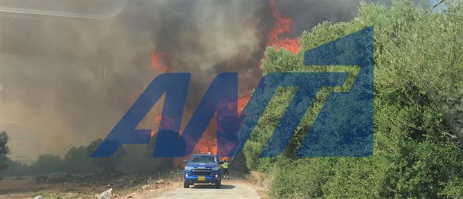 Φωτιά στην Κεφαλονιά: Μήνυμα του 112 για εκκένωση περιοχών